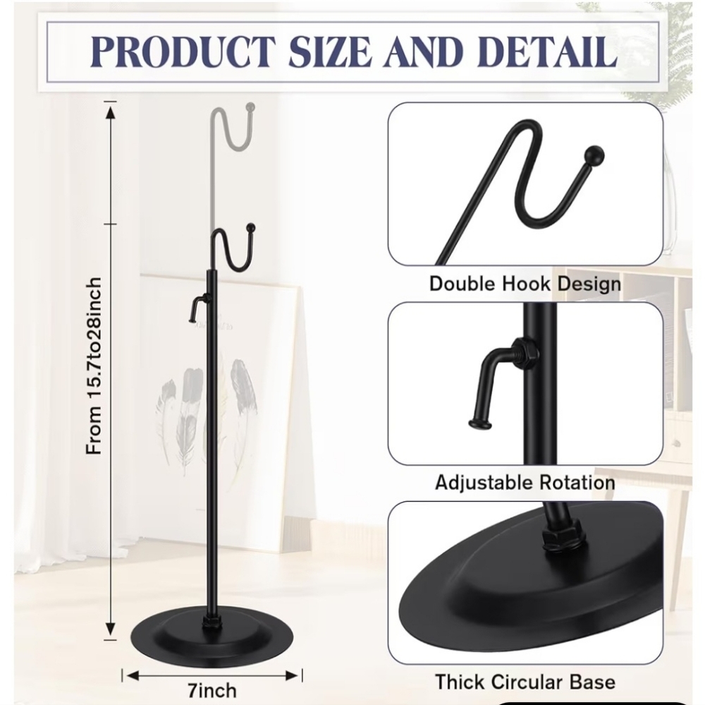 Purse Stand Adjustable Single Hook
